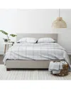 Home Collection Checkered 4pc Flannel Sheet Set In Grey