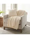 Home Collection Chunky Throw Blanket & Pillow Bundle In Neutral