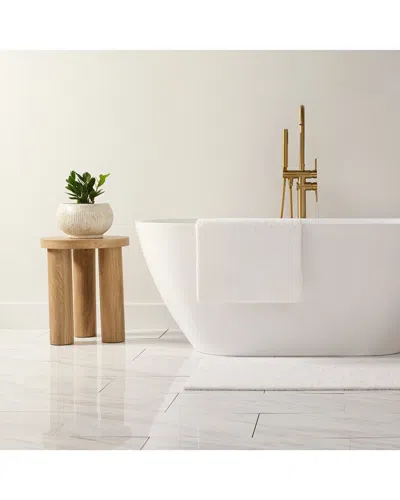 Home Collection Cotton Reversible Bath Mat In White