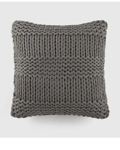Home Collection Cozy Chunky Knit Throw Pillow In Gray
