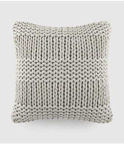 Home Collection Cozy Chunky Knit Throw Pillow In Gray
