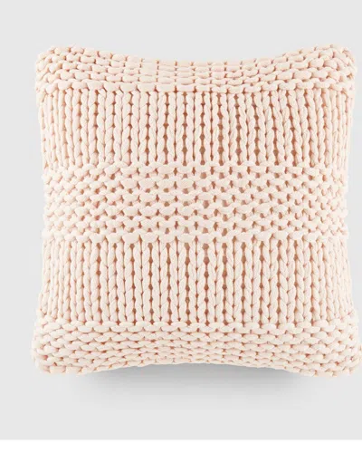 Home Collection Cozy Chunky Knit Throw Pillow In Pink