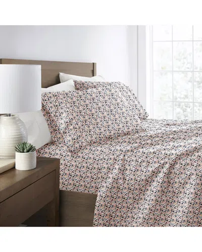 Home Collection Delicate Blossoms Patterned Ultra-soft Bed Sheet Set In Multi