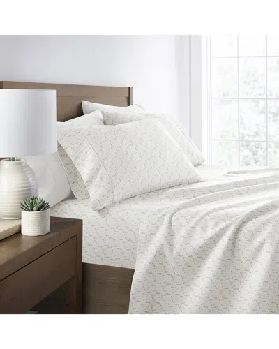 Home Collection Delicate Blossoms Patterned Ultra-soft Bed Sheet Set In Neutral