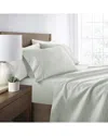 Home Collection Delicate Details Patterned Ultra-soft Bed Sheet Set In Green