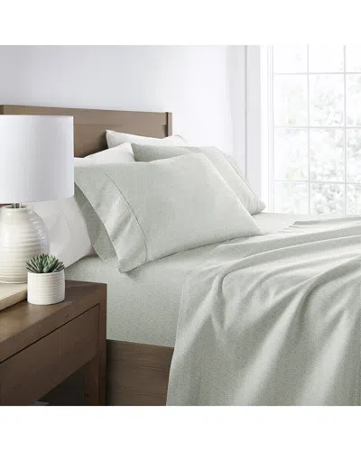 Home Collection Delicate Details Patterned Ultra-soft Bed Sheet Set In Green