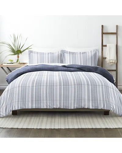 Home Collection Down Alt Farmhouse Dreams Reversible Comforter Set In Blue