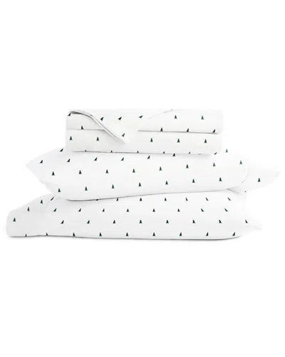 Home Collection Holiday Pattern Sheet Set - Pine Tree In White