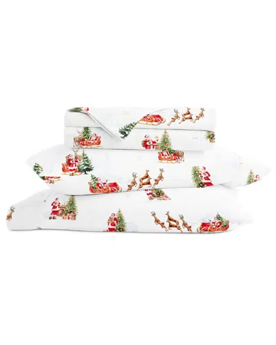 Home Collection Holiday Pattern Sheet Set - Santa In Multi
