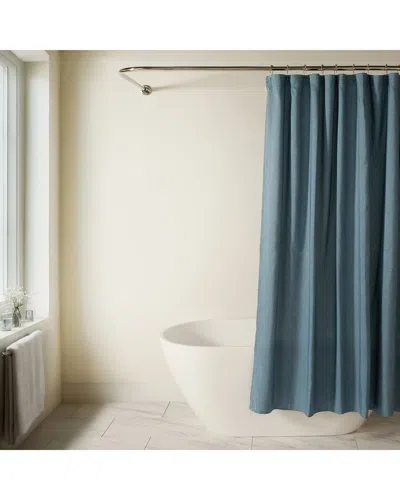 Home Collection Linen-look Textured Woven Shower Curtain