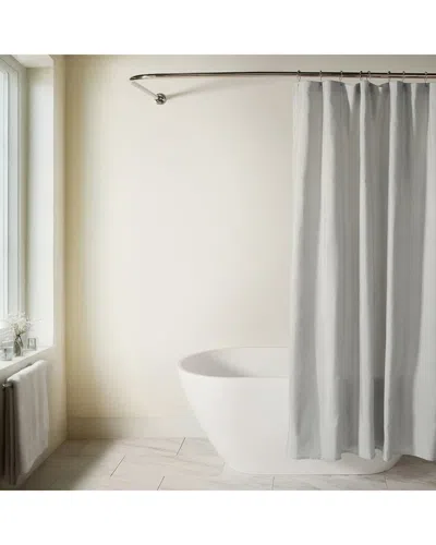 Home Collection Linen-look Textured Woven Shower Curtain