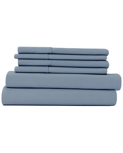 Home Collection Luxury Ultra Soft 6pc Solid Bed Sheet Set In Grey