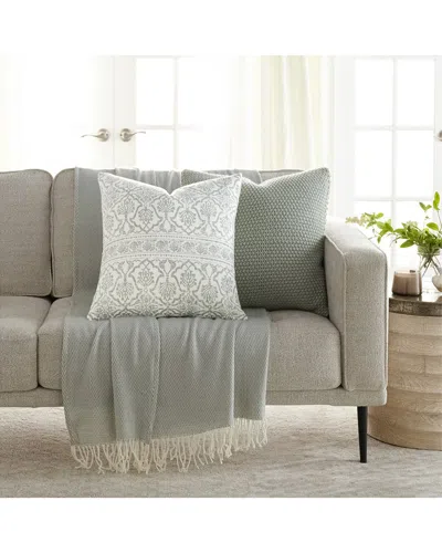 Home Collection Pack Of 2 Antique Floral Throw Pillows In White