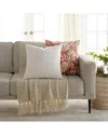Home Collection Pack Of 2 Slub Distressed Floral Throw Pillows In Pink