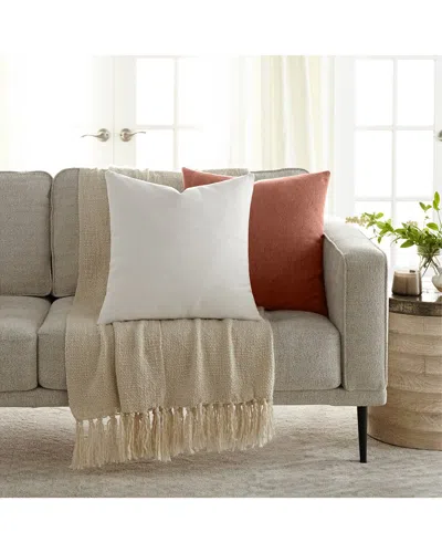 Home Collection Pack Of 2 Slub Throw Pillows In Neutral