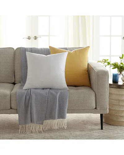 Home Collection Pack Of 2 Slub Throw Pillows In White