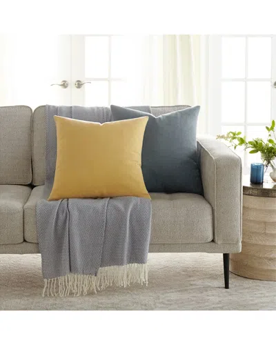 Home Collection Pack Of 2 Slub Throw Pillows In Yellow