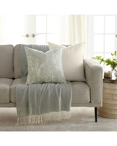 Home Collection Pack Of 2 Willow Slub Throw Pillow In Green
