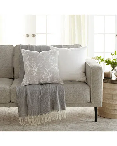Home Collection Pack Of 2 Willow Slub Throw Pillows In Gray