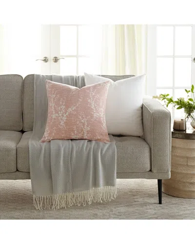 Home Collection Pack Of 2 Willow Slub Throw Pillows In White