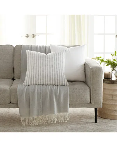 Home Collection Pack Of 2 Yarn-dyed Patterned Throw Pillows In Neutral
