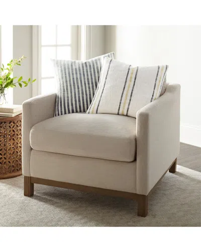 Home Collection Pack Of 2 Yarn-dyed Patterns Throw Pillows In Neutral