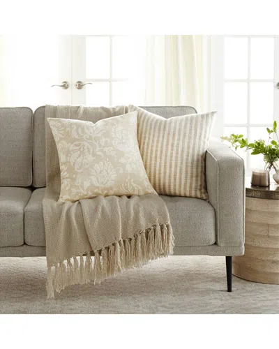 Home Collection Pack Of 2 Yarn-dyed Throw Pillows In Neutral