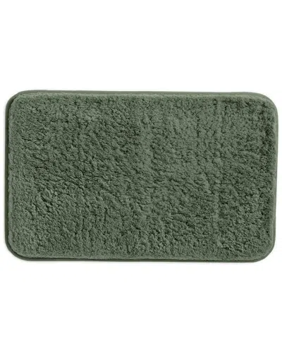 Home Collection Plush Absorbent Bath Mat With Anti-skid Rubber Backing In Green