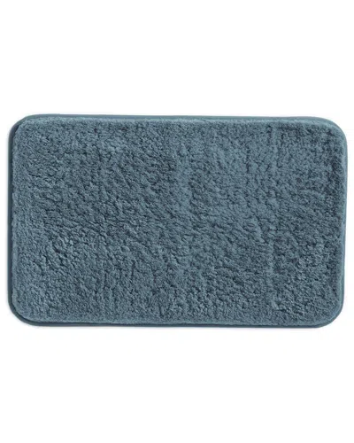 Home Collection Plush Absorbent Bath Mat With Anti-skid Rubber Backing In Blue