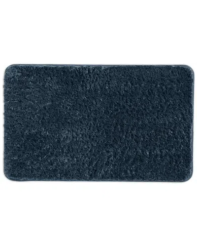 Home Collection Plush Absorbent Bath Mat With Anti-skid Rubber Backing In Blue