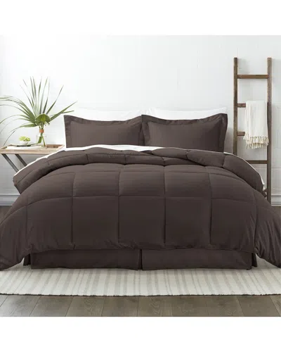 Home Collection Premium 8pc Bed In A Bag In Brown
