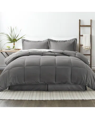 Home Collection Premium 8pc Bed In A Bag In Gray