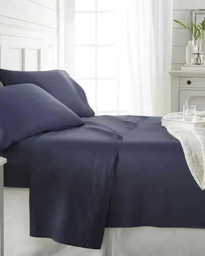 Home Collection Premium Bamboo 4pc Luxury Bed Sheet Set In Blue