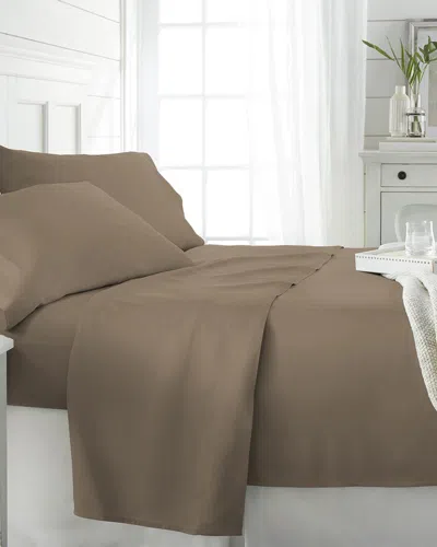 Home Collection Premium Bamboo 4pc Luxury Bed Sheet Set In Brown