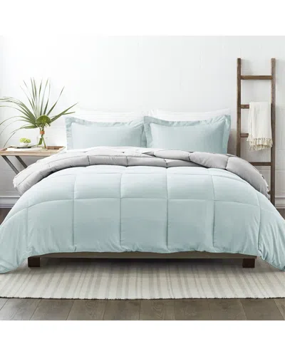 Home Collection Premium Down Alternative Reversible Comforter Set In Blue