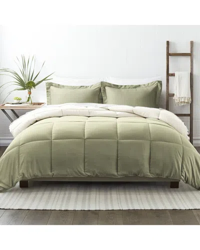Home Collection Premium Down Alternative Reversible Comforter Set In Green