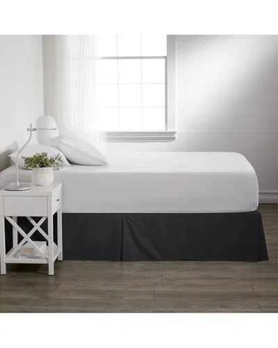 Home Collection Premium Pleated Dust Ruffle Bed Skirt In Black