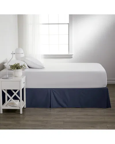Home Collection Premium Pleated Dust Ruffle Bed Skirt In Blue