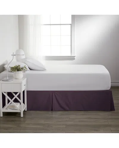 Home Collection Premium Pleated Dust Ruffle Bed Skirt In Purple
