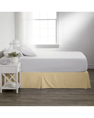 Home Collection Premium Pleated Dust Ruffle Bed Skirt In Yellow