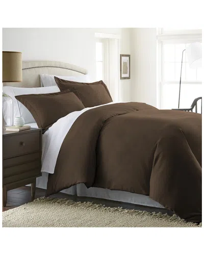 Home Collection Premium Ultra Soft 3pc Duvet Cover Set In Brown