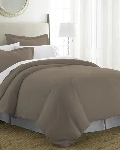 Home Collection Premium Ultra Soft 3pc Duvet Cover Set In Brown