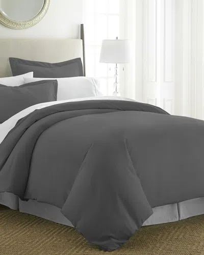 Home Collection Premium Ultra Soft 3pc Duvet Cover Set In Gray