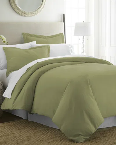 Home Collection Premium Ultra Soft 3pc Duvet Cover Set In Green