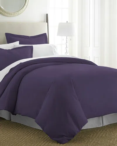 Home Collection Premium Ultra Soft 3pc Duvet Cover Set In Purple
