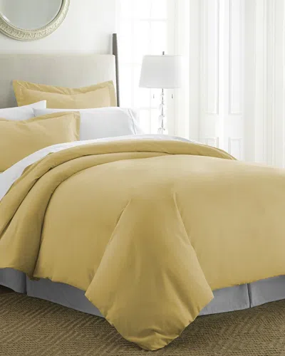 Home Collection Premium Ultra Soft 3pc Duvet Cover Set In Yellow