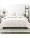 Home Collection Premium Ultra Soft 3pc Puffed Rugged Stripes Duvet Cover Set