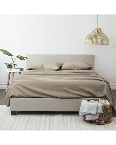 Home Collection Premium Ultra Soft 4pc Bed Sheet Set In Brown