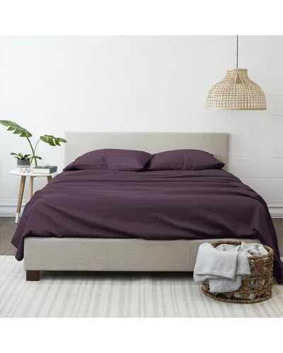 Home Collection Premium Ultra Soft 4pc Bed Sheet Set In Purple