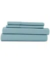Home Collection Premium Ultra Soft 4pc Solid Bed Sheet Set In Blue